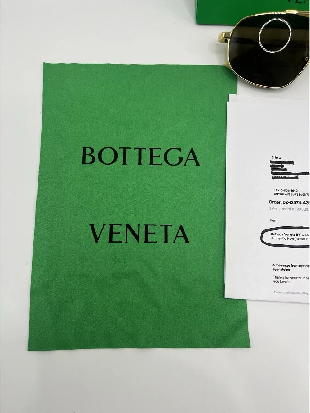 Bottega Veneta BV1194S 002 Gold Brown Aviator Sunglasses 61-12-144 New